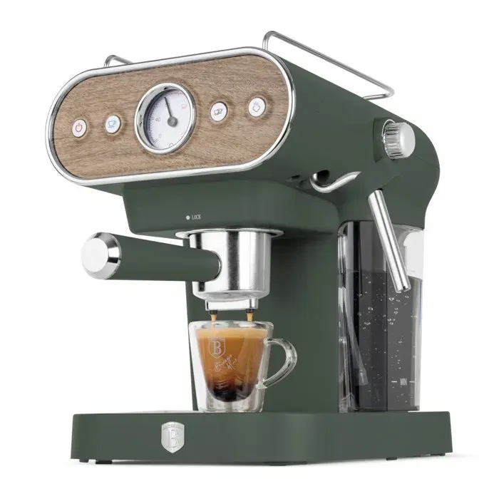 Cafetière à levier 3en1 digital Matte Green Collection - BERLINGERHAUS