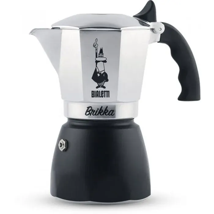Cafetière à moka - BIALETTI - Brikka - 017 L - Aluminium - Noir