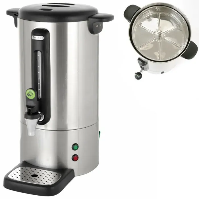 Cafetière à percolation - HENDI - UNIQ 7 L - Acier - Robinet anti-gouttes - Capacité 7 L