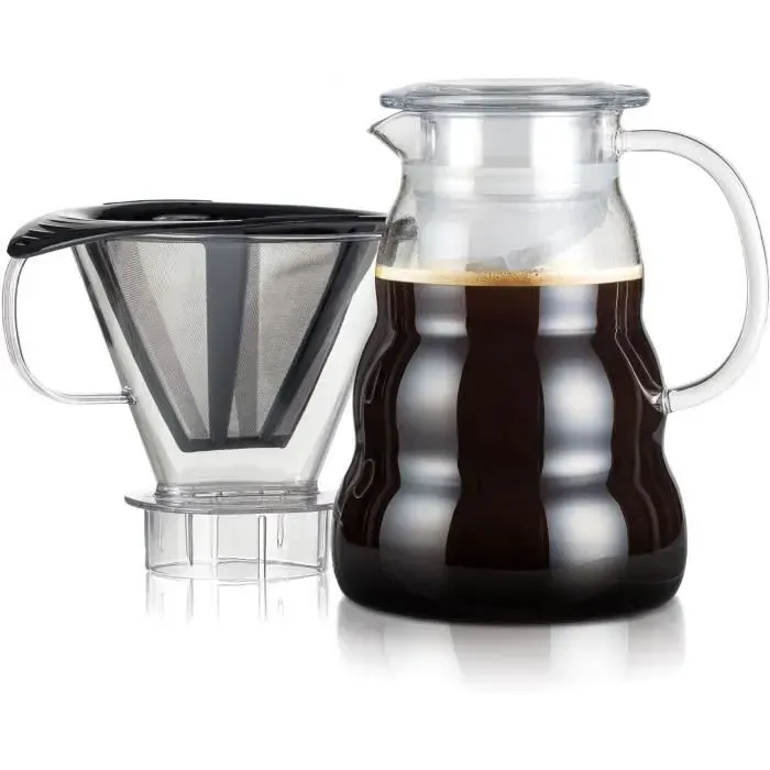 Cafetière - BODUM - Melior - Filtre permanent maille inox - 8 tasses - 1.0 l - Transparent