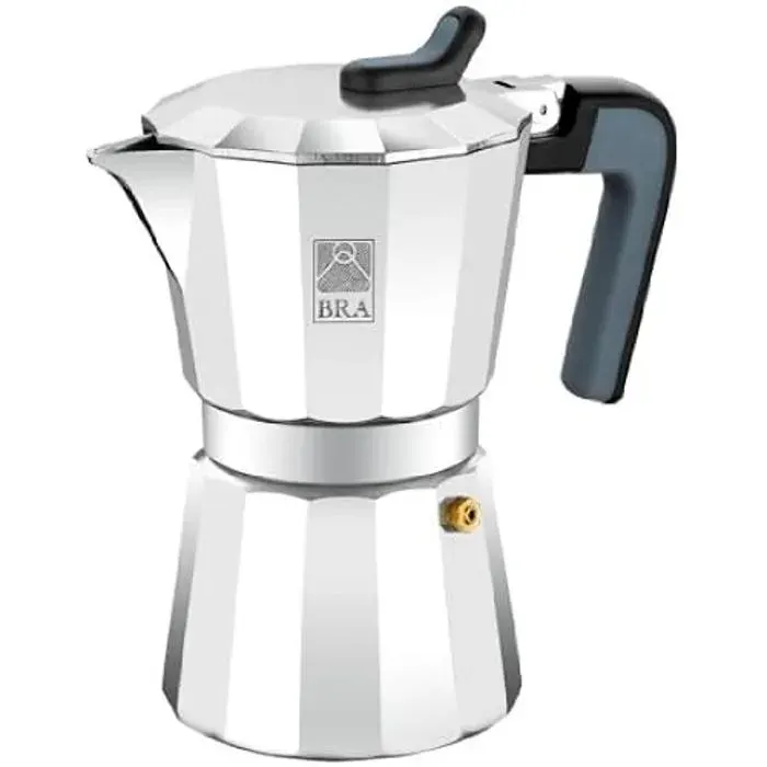 Cafetière - BRA - Deluxe - 6 Tasses - Aluminium - Compatible Lave-Vaisselle