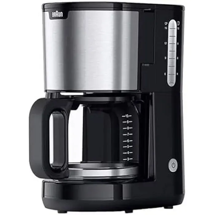 Cafetière - BRAUN - KF 1500 BK PurShine - 10 tasses - Anti-gouttes - Verre thermorésistant