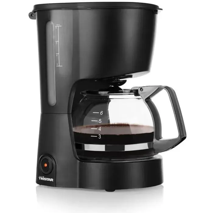 Cafetière Capacité 6 Tasses 600W Fonction Maintien au Chaud Arrêt Automatique Filtre Permanent Système Anti-Goutte Compacte