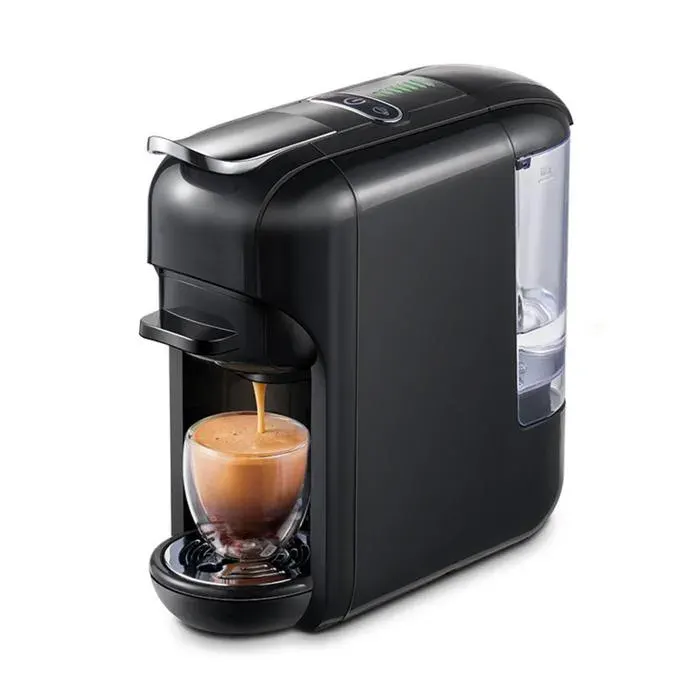 Cafetière Capsule 5-en-1 Extraction 19Bar Multi-Compatibilité 7 Niveaux d’Eau Chaud/Froid 600ml Réservoir nior