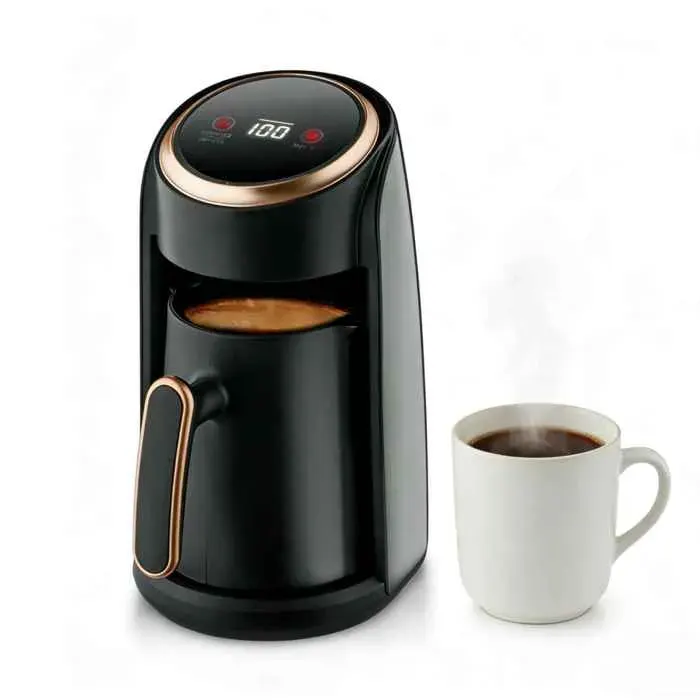 Cafetière électrique compacte 300 ml affichage numérique contrôle automatique chauffage rapide pour café thé ou lait