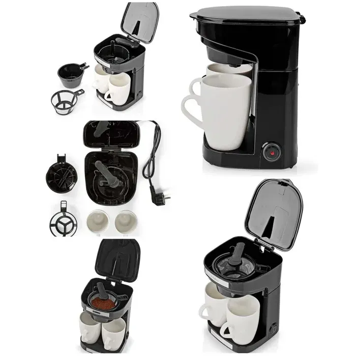 Cafetière électrique - LIVOO - Duo 2 Tasses - 450W - Compacte - Filtre nylon 025L