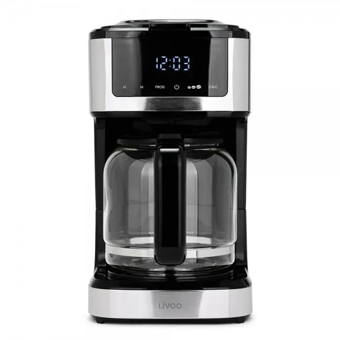 Cafetière électrique programmable Livoo DOD208 15 tasses 18L filtre réutilisable fonction programmation Noir