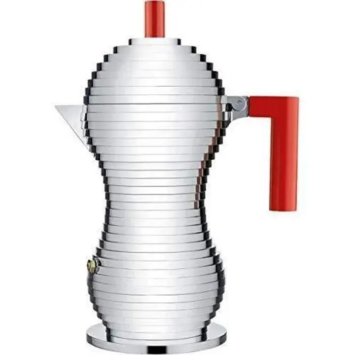 Cafetière Espresso - Alessi - Pulcina MDL02/6RFM - 6 Tasses - Induction - Rouge
