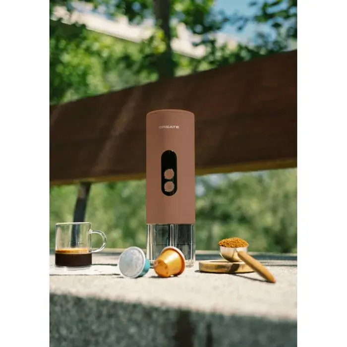 Cafetière espresso portable - Create - THERA MOVE - 15 bars - Capsules Nespresso - Café moulu