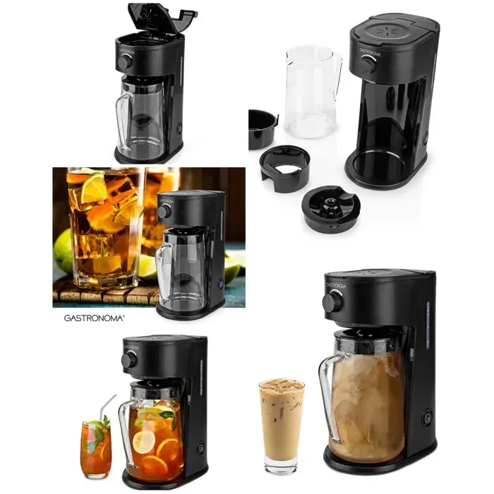 Cafetière et théière à glace - GASTRONOMA - 25 L - 700W - Sélecteur dinfusion réglable - Filtre à thé intégré