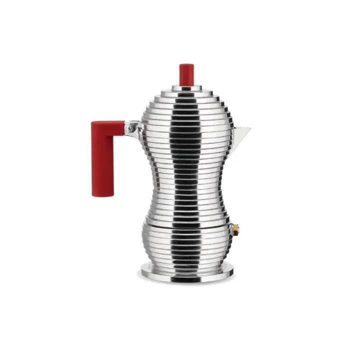 Cafetière expresso - ALESSI - MDL02-1 R Pulcina - Acier - Rouge - 1 tasse - 7 cl