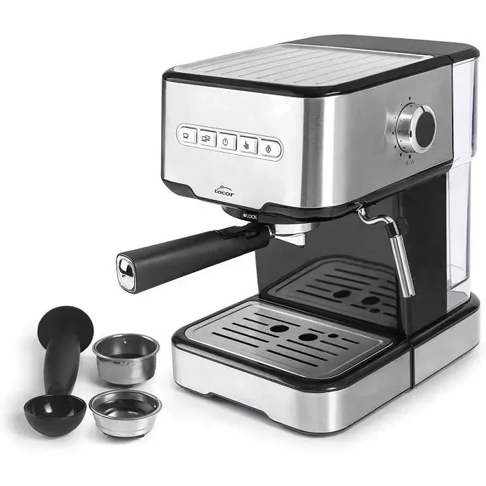 Cafetière expresso - Lacor - 69256 - 2 sorties de café - 15 bars - 1.50 L
