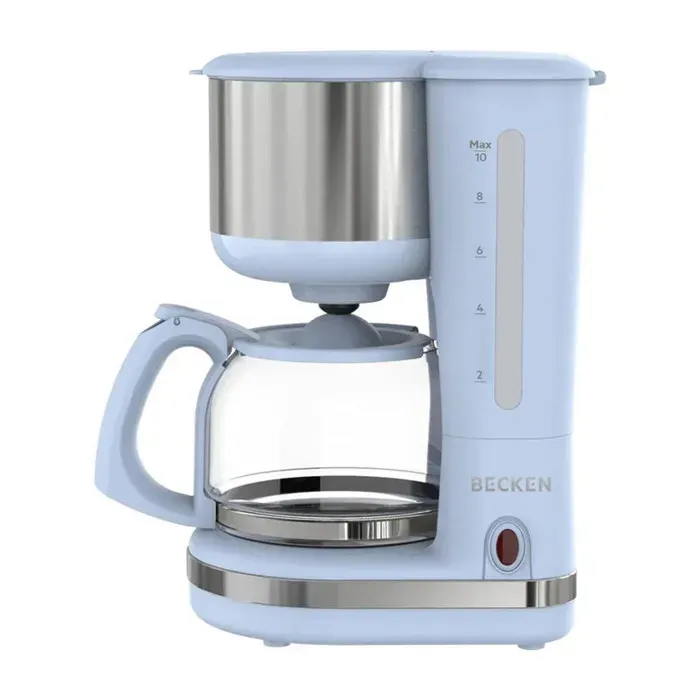 Cafetière Filtre 12 Tasses avec Verseuse en Bleu Becken BDC8770BL Vert Machine à Café Goutte à Goutte Maison et Bureau