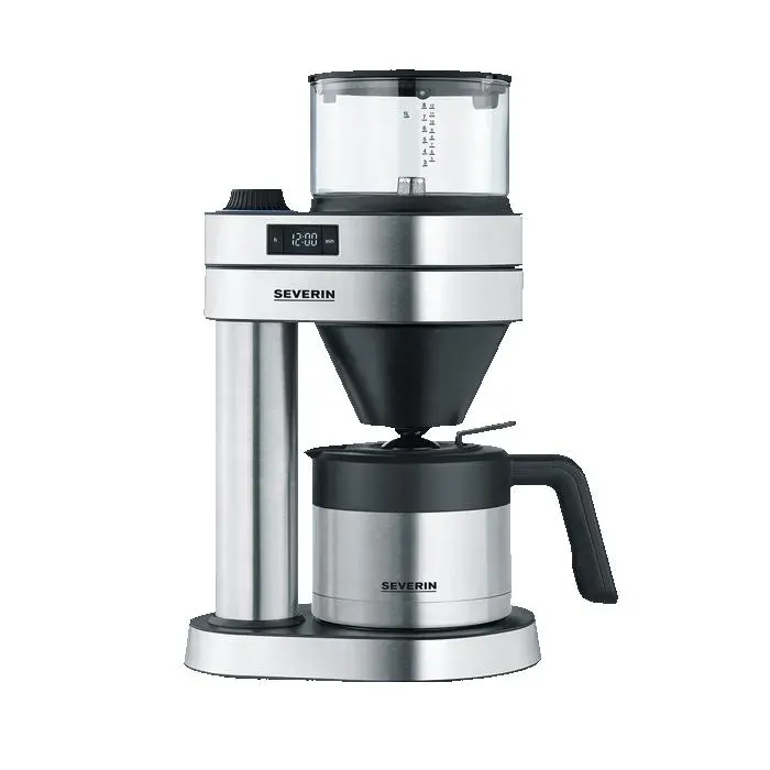 Cafetière filtre à infusion par vague et technologie Thermotronic- SEVERIN - KA5763 - Verseuse isotherme jusquà 8 tasses - Inox