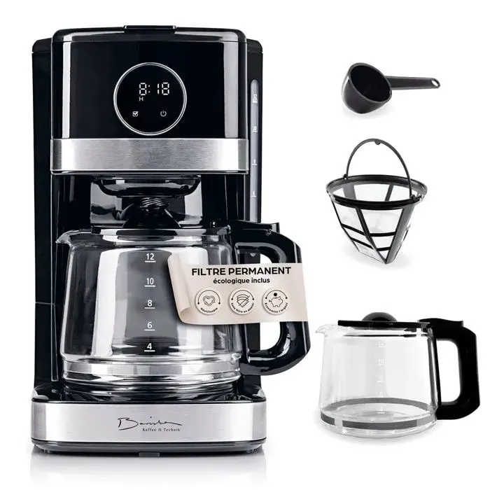 Cafetière filtre - BARISTA - Programmable - 15 L (12 tasses) - Écran digital - 900 W