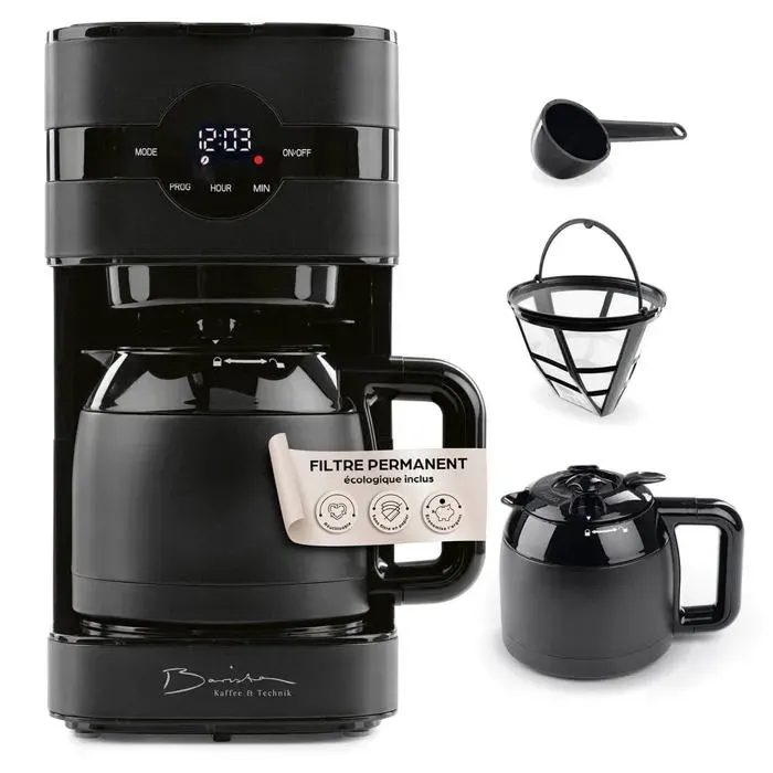 Cafetière filtre - BARISTA - Thermos 125 L - Minuterie 24h programmable - Filtre permanent lavable