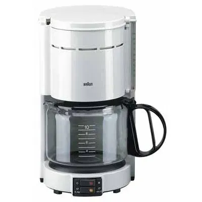 Cafetière Filtre - BRAUN Aromaster Classic Blanc K - 10 tasses - 1000 Watt