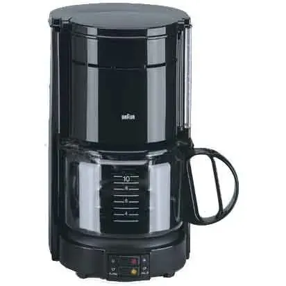 Cafetière Filtre - BRAUN Aromaster Classic Noir KF - Système OptiBrew - 1000 Watt - 10 tasses