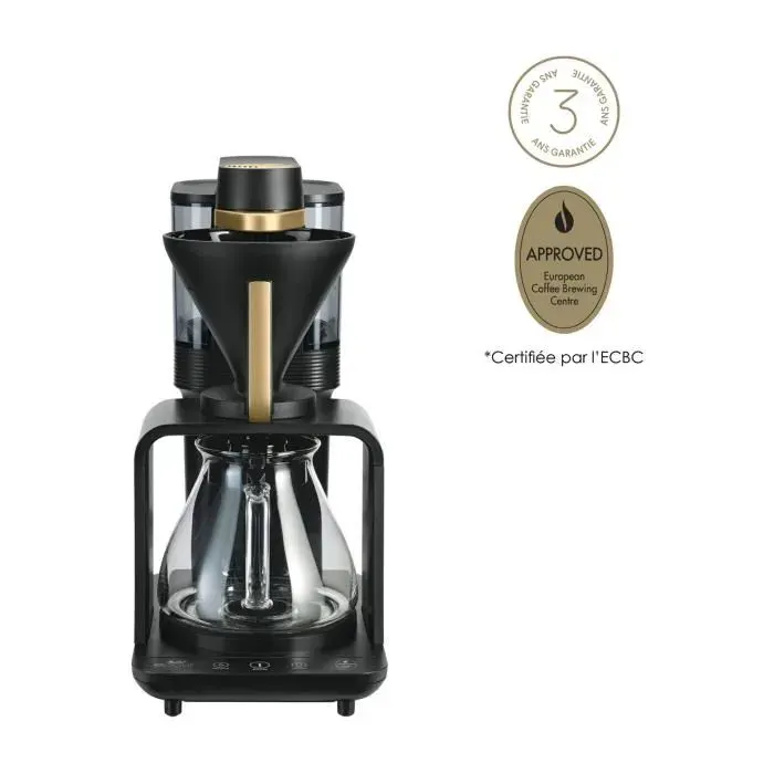 Cafetière filtre - Melitta - EPOUR 1024-12 - 1515 watts - 8 tasses - Noir et Or