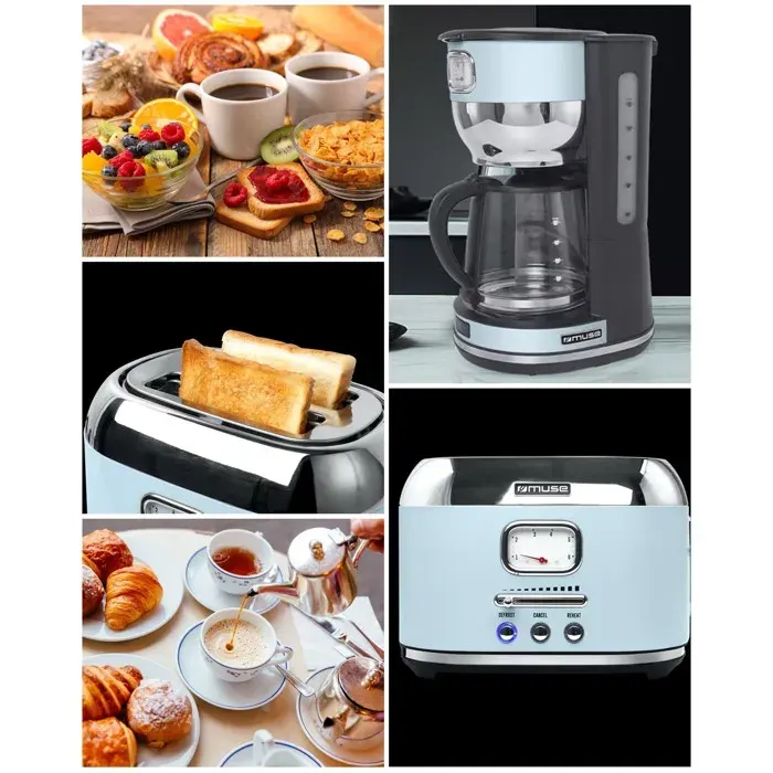 Cafetière filtre - MUSE - Vintage - 14 L - 1000 W - Maintien au chaud 40 min