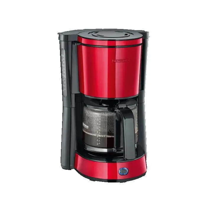 Cafetière filtre - SEVERIN - KA4817 - Jusquà 10 tasses anti-gouttes porte-filtre amovible Noir et Rouge