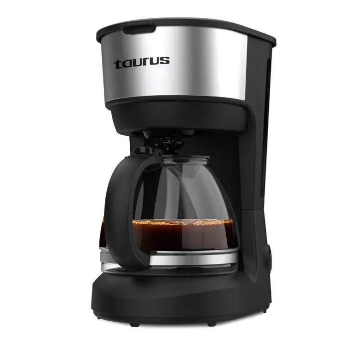 Cafetière filtre - Taurus - Capacité 6 tasses - 600W - Pichet en verre - Filtre réutilisable - Arrêt automatique