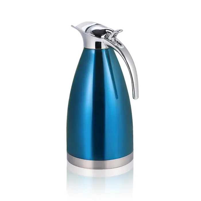 Cafetière - Inox - 2 L - Isolée sous vide - Double paroi - Bleu