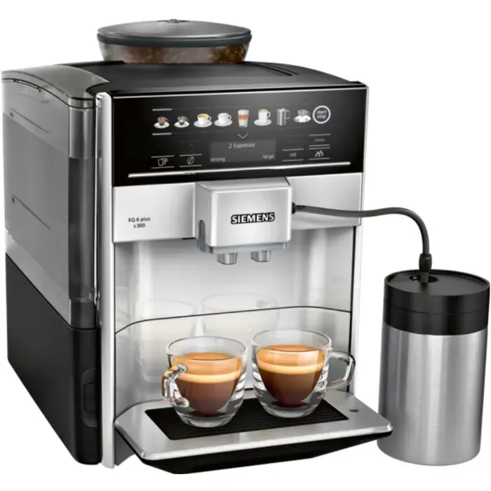 Cafetière Intégrable - SIEMENS - TE653M11RW - 15 bar - Buse vapeur Cappuccino - Argent