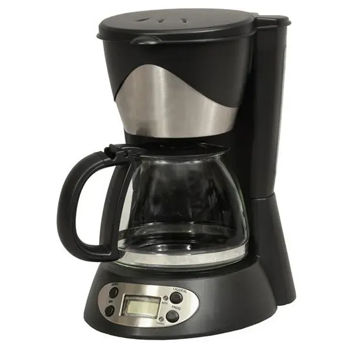 Cafetière KITCHEN CHEF KSMD230T - 6 tasses - Inox/Noir - Programmable