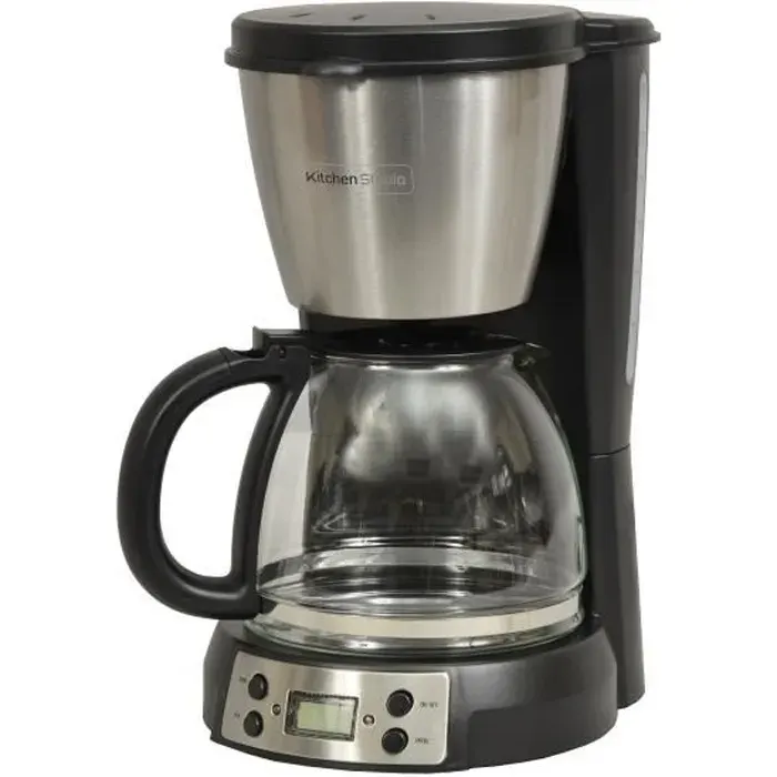 Cafetière KITCHEN CHEF KSMD250T - 15 tasses - Inox/Noir