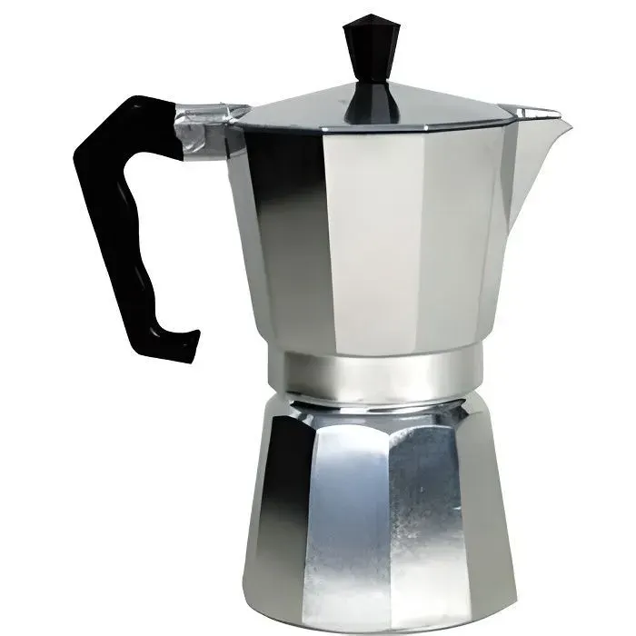 Cafetiere - MARQUE - Italienne 9 tasses - Aluminium - Noir