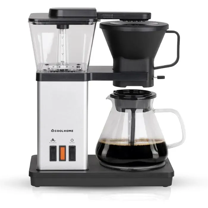 Cafetière Masterbrew - Cafetière Café Filtre - Avec Fonction Blooming - Acier Inoxydable (Gris)[CA393]