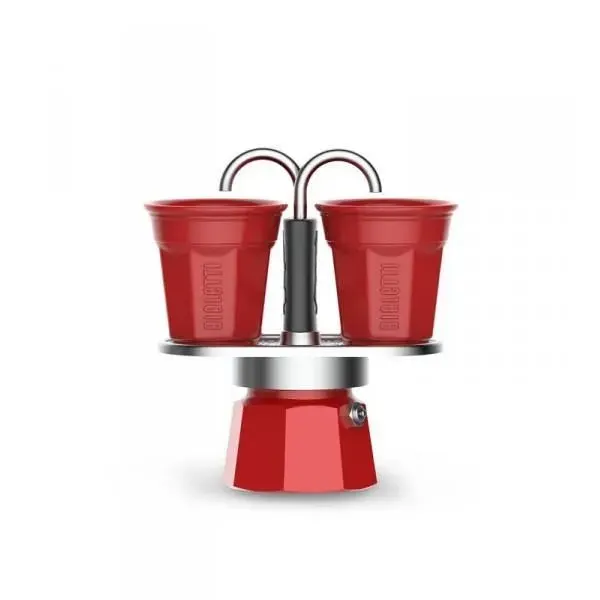 Cafetière Mini Express - BIALETTI - 0007303 - Aluminium - 2 tasses - Rouge