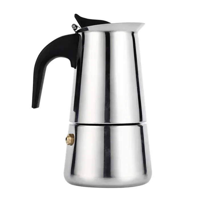 Cafetière Moka - Inox - 100 ml - Argent - 63 x 8 x 15 cm - Pour cuisinière