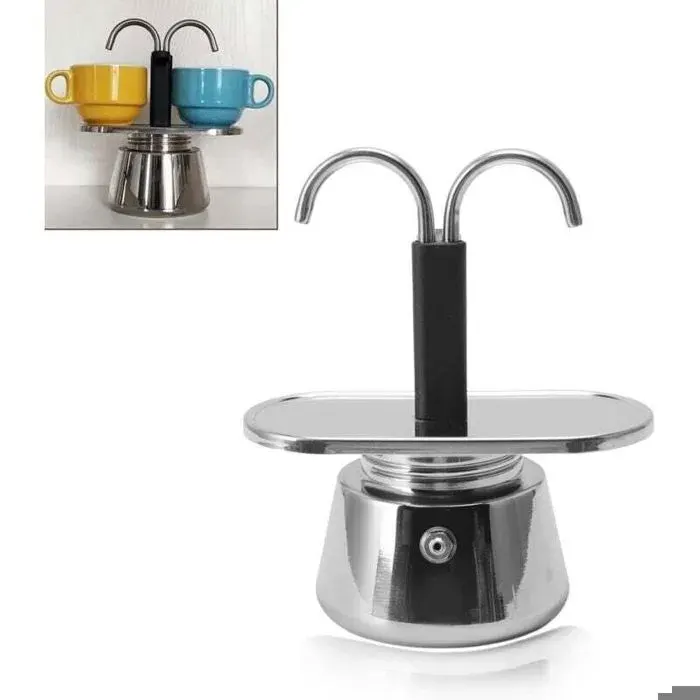 Cafetière Moka Italienne - LUSKYKA® - 90 ml - Acier inoxydable - Compacte et légère - Style italien