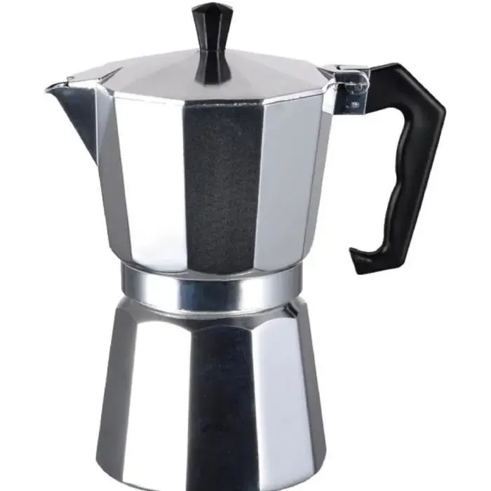 Cafetière Moka - MIOLOE - 600ML - Aluminium - Compatible Cuisinière à Gaz - 12 Tasses