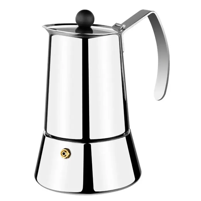 Cafetière - Monix - Eterna - 4 tasses - Acier inoxydable 18/10 - Compatible induction