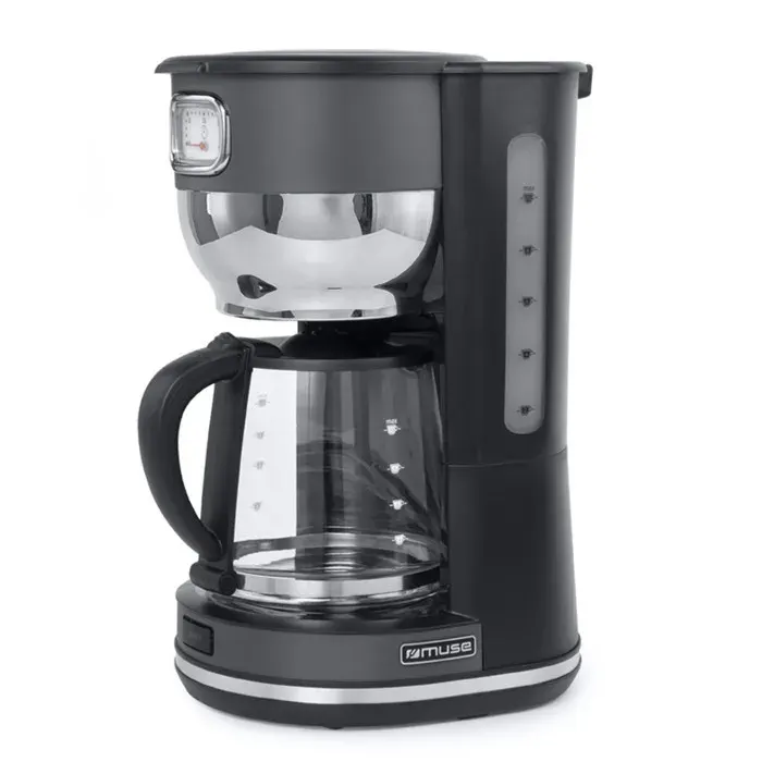 Cafetière Muse MS-220 DG - Porte-filtre - 1000W - réservoir 1.4 L (10 tasses) - Cadrant rétro de maintien de la température