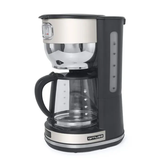 Cafetière Muse MS-220 SC - Porte-filtre - 1000W - réservoir 1.4 L (10 tasses) - Cadrant rétro de maintien de la température