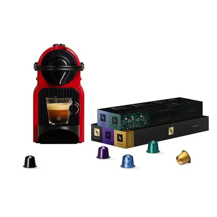 Cafetière Nespresso Krups YY5789 INISSIA rouge + 50 capsules — vue 2