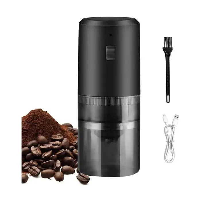 Cafetière portable avec moulin intégré - Cafetière de voyage rechargeable - Moulin à café léger et pratique