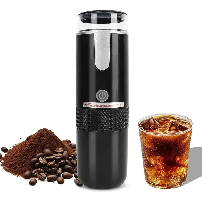 Cafetière Portable Service Unique USB-C Rechargeable Légère et Compacte pour Café Voyage Pique-Nique Camping Bureau
