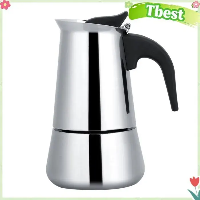 Cafetière portative - TBEST - 300 ml - Acier inoxydable - Expresso Moka - Compatible capsule