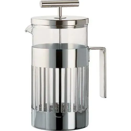 Cafetière Presso-Filtre - ALESSI - 9094/8 - 8 tasses - Café moulu - Acier inoxydable 18/10