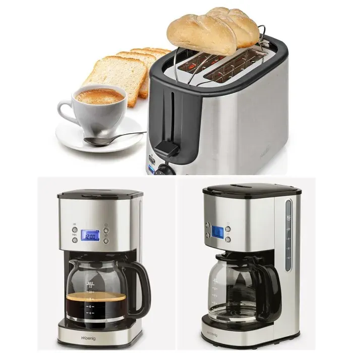 Cafetière programmable - NEDIS - Modèle standard - 15 L (12 tasses) - 1000 W - Inox