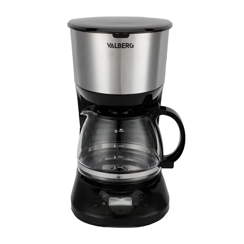 Cafetière Programmable Valberg Val-prog75b 1,25l — coloris Noir et silver
