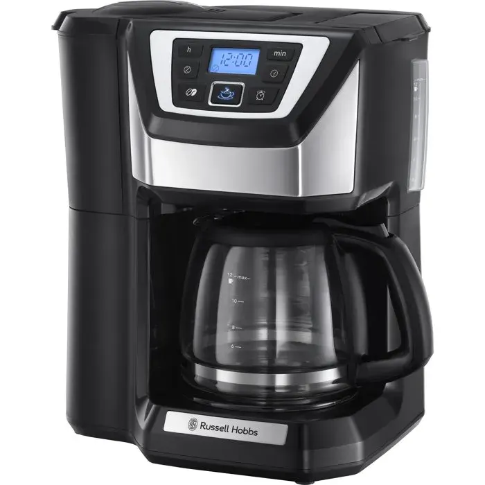 Cafetière - RUSSELL HOBBS - Victory Grind & Brew - 12 Tasses - Silencieuse - Noir