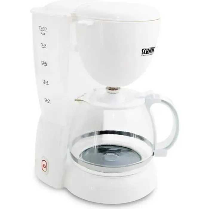 Cafetière SCHMIT Sch1012 - Blanc - 10 tasses - Filtre permanent amovible