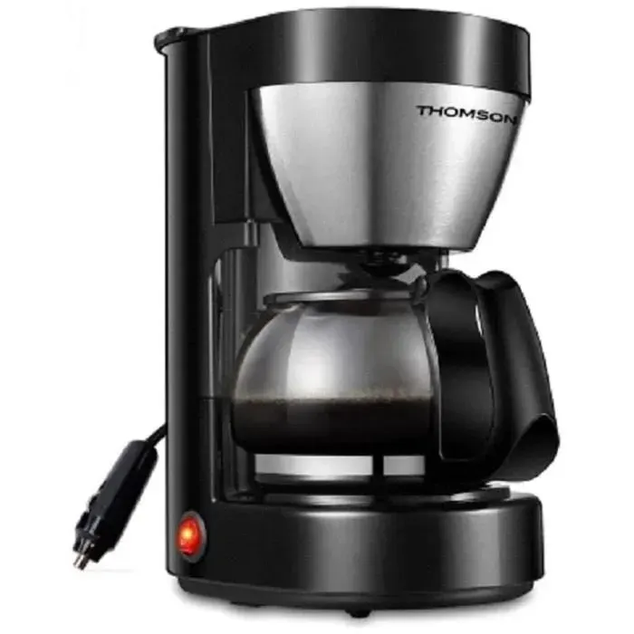 Cafetière THOMSON - 0.65 L - 4/6 tasses - 24V 300 W - Finition acier inoxydable - Maintien au chaud automatique