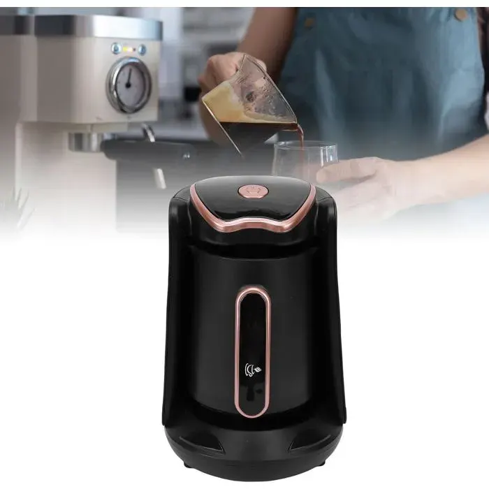 Cafetière Turque Automatique Portable - VELUNOR - Maintien Chaleur Constant - Maison Bureau Voyage Camping - Prise EU 220V